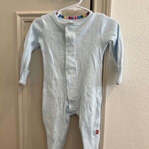 Magnetic Me Onesie 3-6 Months blue pointelle